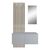 Έπιπλο εισόδου Arika pakoworld λευκό-sonoma 100x37x199.5εκ - ΕΠΙΠΛΑ ΕΙΣΟΔΟΥ στο Milonadakis.gr