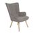 Πολυθρόνα Fluffy pakoworld ύφασμα γκρι-πόδι rubberwood φυσικό 75x69x96εκ - ΚΑΡΕΚΛΕΣ - ΠΟΛΥΘΡΟΝΕΣ ΕΣ. στο Milonadakis.gr