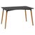 Τραπέζι Natali pakoworld MDF μαύρο-πόδια φυσικό 120x80x76εκ - ΤΡΑΠΕΖΙΑ ΚΟΥΖΙΝΑΣ στο Milonadakis.gr