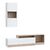Σύνθετο σαλονιού Halmi pakoworld λευκό-oak μελαμίνης 180x39x190εκ - ΣΥΝΘΕΣΕΙΣ ΣΑΛΟΝΙΟΥ στο Milonadakis.gr