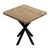 Τραπέζι Prestone pakoworld oak μελαμίνης-μαύρο μέταλλο 70x70x75εκ - ΤΡΑΠΕΖΙΑ ΚΟΥΖΙΝΑΣ στο Milonadakis.gr