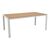 Τραπέζι Nares pakoworld αλουμίνιο λευκό-plywood φυσικό 180x90x72.5εκ - ΤΡΑΠΕΖΙΑ ΚΟΥΖΙΝΑΣ στο Milonadakis.gr