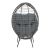 Πολυθρόνα Nestie  pakoworld wicker rattan γκρι-μεταλλικό γκρι πόδι-γκρι μαξιλάρι 102x80x155εκ - ΚΑΡΕΚΛΕΣ - ΠΟΛΥΘΡΟΝΕΣ στο Milonadakis.gr