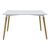 Τραπέζι Natali pakoworld MDF λευκό-πόδια φυσικό 120x80x76εκ - ΤΡΑΠΕΖΙΑ ΚΟΥΖΙΝΑΣ στο Milonadakis.gr