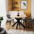 Τραπέζι Jeston pakoword MDF sonoma-πόδ μαύρο μέταλλο Φ120x75εκ - ΤΡΑΠΕΖΙΑ ΚΟΥΖΙΝΑΣ στο Milonadakis.gr