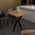 Τραπέζι Prestone pakoworld oak μελαμίνης-μαύρο μέταλλο 70x70x75εκ - ΤΡΑΠΕΖΙΑ ΚΟΥΖΙΝΑΣ στο Milonadakis.gr