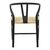 Καρέκλα Wishbone pakoworld μαύρο rubberwood-έδρα φυσικό σχοινί 53x55x76εκ - ΚΑΡΕΚΛΕΣ - ΠΟΛΥΘΡΟΝΕΣ ΕΣ. στο Milonadakis.gr