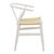 Καρέκλα Wishbone pakoworld λευκό rubberwood-έδρα φυσικό σχοινί 53x55x76εκ - ΚΑΡΕΚΛΕΣ - ΠΟΛΥΘΡΟΝΕΣ ΕΣ. στο Milonadakis.gr