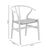 Καρέκλα Wishbone pakoworld λευκό rubberwood-έδρα φυσικό σχοινί 53x55x76εκ - ΚΑΡΕΚΛΕΣ - ΠΟΛΥΘΡΟΝΕΣ ΕΣ. στο Milonadakis.gr