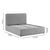 Κρεβάτι διπλό Zilin pakoworld ύφασμα ανθρακί-beige 160x200εκ - ΚΡΕΒΑΤΙΑ στο Milonadakis.gr