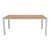 Τραπέζι Nares pakoworld αλουμίνιο λευκό-plywood φυσικό 180x90x72.5εκ - ΤΡΑΠΕΖΙΑ ΚΟΥΖΙΝΑΣ στο Milonadakis.gr