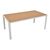 Τραπέζι Nares pakoworld αλουμίνιο λευκό-plywood φυσικό 180x90x72.5εκ - ΤΡΑΠΕΖΙΑ ΚΟΥΖΙΝΑΣ στο Milonadakis.gr