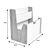 Ραφιέρα Crane pakoworld φυσικό-λευκό mdf 57x34x55εκ - ΟΡΓΑΝΩΣΗ ΣΠΙΤΙΟΥ στο Milonadakis.gr