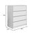 Συρταριέρα Kuanger pakoworld mdf σε λευκή απόχρωση 80x40x80εκ - ΣΥΡΤΑΡΙΕΡΕΣ - ΤΟΥΑΛΕΤΕΣ στο Milonadakis.gr