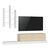 Έπιπλο τηλεόρασης Rumba pakoworld σε λευκή-oak απόχρωση 180x30x31εκ - ΕΠΙΠΛΑ ΤΗΛΕΟΡΑΣΗΣ στο Milonadakis.gr