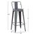 ΣΚΑΜΠΟ BAR ME ΠΛΑΤΗ ΜΕΤΑΛΛΙΚΟ MELITA-PRO HM8643.50 ΓΚΡΙ 42x42x100Υεκ. - ΣΚΑΜΠΟ ΜΠΑΡ στο Milonadakis.gr