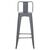 ΣΚΑΜΠΟ BAR ME ΠΛΑΤΗ ΜΕΤΑΛΛΙΚΟ MELITA-PRO HM8643.50 ΓΚΡΙ 42x42x100Υεκ. - ΣΚΑΜΠΟ ΜΠΑΡ στο Milonadakis.gr