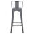 ΣΚΑΜΠΟ BAR ME ΠΛΑΤΗ ΜΕΤΑΛΛΙΚΟ MELITA-PRO HM8643.50 ΓΚΡΙ 42x42x100Υεκ. - ΣΚΑΜΠΟ ΜΠΑΡ στο Milonadakis.gr