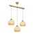Φωτιστικό οροφής τρίφωτο PWL-0973 II pakoworld Ε27 χρυσό 50x18x85εκ - ΦΩΤΙΣΤΙΚΑ ΟΡΟΦΗΣ στο Milonadakis.gr