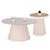 ΣΕΤ 2ΤΜΧ ΤΡΑΠΕΖΙΑ ΣΑΛΟΝΙΟΥ DUNCAN HM21082 MDF ΚΡΕΜ ΚΑΙ ΚΕΡΑΜΙΚΟ TOP Φ80εκ & Φ45εκ - ΤΡΑΠΕΖΑΚΙΑ ΣΑΛΟΝΙΟΥ στο Milonadakis.gr