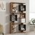 Βιβλιοθήκη Cubix pakoworld σε sonoma-ανθρακί απόχρωση 90x24,6x171,90εκ - ΒΙΒΛΙΟΘΗΚΕΣ στο Milonadakis.gr