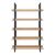 Βιβλιοθήκη Almond pakoworld σε oak-μαύρη απόχρωση 120x29x185εκ - ΒΙΒΛΙΟΘΗΚΕΣ στο Milonadakis.gr