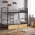 ΚΟΥΚΕΤΑ FLOOR HM21122.01 ΜΕΤΑΛΛΙΚΗ ΜΑΥΡΗ ΜΕ 2 ΕΠΙΔΑΠΕΔΙΑ ΣΥΡΤΑΡΙΑ SONAMA 200x91,5x177,5Yεκ - ΠΑΙΔΙΚΟ ΔΩΜΑΤΙΟ στο Milonadakis.gr