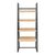 Βιβλιοθήκη Ryder pakoworld σε oak-μαύρη απόχρωση 75x36x185εκ - ΒΙΒΛΙΟΘΗΚΕΣ στο Milonadakis.gr