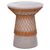 ΒΟΗΘΗΤΙΚΟ ΤΡΑΠΕΖΙ ΣΤΡΟΓΓΥΛΟ DELIA HM18167.03 FIBER CEMENT ΓΚΡΙ & RATTAN Φ40x45Υεκ - ΤΡΑΠΕΖΙΑ ΚΟΥΖΙΝΑΣ στο Milonadakis.gr
