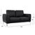ΚΑΝΑΠΕΣ 2ΘΕΣΙΟΣ KΕΝΖΙΕ HM3121.21 ΜΕ ΜΑΥΡΟ PU 142x81x81 εκ. - ΚΑΝΑΠΕΔΕΣ-ΣΑΛΟΝΙΑ στο Milonadakis.gr