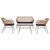 ΣΕΤ ΣΑΛΟΝΙ 4ΤΜΧ ALLEGRA HM5460 ΜΕΤΑΛΛΟ & WICKER ΣΕ ΜΠΕΖ ΧΡΩΜΑ - ΣΕΤ ΣΑΛΟΝΙΑ στο Milonadakis.gr