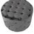 ΣΚΑΜΠΟ KASSIE  ΓΚΡΙ ΒΕΛΟΥΔΟ ΤΥΠΟΥ CHESTERFIELD HM8406.01 Φ60x43Υ εκ. - ΠΟΥΦ - ΣΚΑΜΠΟ - ΜΠΑΟΥΛΟ στο Milonadakis.gr