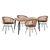 ΣΕΤ 5ΤΜΧ ALLEGRA WICKER ΜΕ ΤΡΑΠΕΖΙ 140X80Χ78Υ ΜΠΕΖ & ΜΑΥΡΟ ΧΡΩΜΑ HM10488 - ΣΕΤ ΤΡΑΠΕΖΑΡΙΕΣ στο Milonadakis.gr
