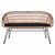 ΠΑΓΚΑΚΙ ΜΕΤΑΛΛΙΚΟ ALLEGRA HM5692 ΜΕ WICKER ΜΑΥΡΟ-ΜΠΕΖ 124x57x77Υ εκ. - ΠΑΓΚΑΚΙΑ στο Milonadakis.gr