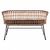 ΠΑΓΚΑΚΙ ΜΕΤΑΛΛΙΚΟ ALLEGRA HM5692 ΜΕ WICKER ΜΑΥΡΟ-ΜΠΕΖ 124x57x77Υ εκ. - ΠΑΓΚΑΚΙΑ στο Milonadakis.gr