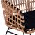 ΠΑΓΚΑΚΙ ΜΕΤΑΛΛΙΚΟ ALLEGRA HM5692 ΜΕ WICKER ΜΑΥΡΟ-ΜΠΕΖ 124x57x77Υ εκ. - ΠΑΓΚΑΚΙΑ στο Milonadakis.gr