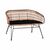ΠΑΓΚΑΚΙ ΜΕΤΑΛΛΙΚΟ ALLEGRA HM5692 ΜΕ WICKER ΜΑΥΡΟ-ΜΠΕΖ 124x57x77Υ εκ. - ΠΑΓΚΑΚΙΑ στο Milonadakis.gr