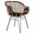 ΠΟΛΥΘΡΟΝΑ ΜΕ ΜΑΞΙΛΑΡΙ ΜΕΤΑΛΛΙΚΗ ALLEGRA HM5663 ΜΕ WICKER ΜΠΕΖ & ΜΑΥΡΟ ΧΡΩΜΑ  58x60x82Υ εκ. - ΚΑΡΕΚΛΕΣ - ΠΟΛΥΘΡΟΝΕΣ στο Milonadakis.gr