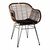ΠΟΛΥΘΡΟΝΑ ΜΕ ΜΑΞΙΛΑΡΙ ΜΕΤΑΛΛΙΚΗ ALLEGRA HM5663 ΜΕ WICKER ΜΠΕΖ & ΜΑΥΡΟ ΧΡΩΜΑ  58x60x82Υ εκ. - ΚΑΡΕΚΛΕΣ - ΠΟΛΥΘΡΟΝΕΣ στο Milonadakis.gr