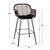 ΣΚΑΜΠΟ ΜΕΤΑΛΛΙΚΟ ALLEGRA HM5690 ΜΕ WICKER ΜΑΥΡΟ-ΜΠΕΖ 55x60x109Υ εκ. - ΣΚΑΜΠΩ στο Milonadakis.gr