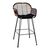 ΣΚΑΜΠΟ ΜΕΤΑΛΛΙΚΟ ALLEGRA HM5690 ΜΕ WICKER ΜΑΥΡΟ-ΜΠΕΖ 55x60x109Υ εκ. - ΣΚΑΜΠΩ στο Milonadakis.gr