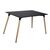 ΤΡΑΠΕΖΙ HM8697.02 MINIMAL, μαύρο MDF, ξύλινα πόδια οξιά, 160Χ90X74Υεκ. - ΤΡΑΠΕΖΙΑ ΚΟΥΖΙΝΑΣ στο Milonadakis.gr