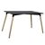 ΤΡΑΠΕΖΙ HM8697.02 MINIMAL, μαύρο MDF, ξύλινα πόδια οξιά, 160Χ90X74Υεκ. - ΤΡΑΠΕΖΙΑ ΚΟΥΖΙΝΑΣ στο Milonadakis.gr