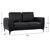 ΚΑΝΑΠΕΣ 2ΘΕΣΙΟΣ KENZIE HM3121.81 ΜΕ ΜΑΥΡΟ PU & ΜΑΥΡΑ ΠΟΔΙΑ 142x81x81 εκ. - ΚΑΝΑΠΕΔΕΣ-ΣΑΛΟΝΙΑ στο Milonadakis.gr