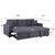 ΚΑΝΑΠΕΣ ΓΩΝΙΑ ΚΡΕΒΑΤΙ WAYNE 224x147x85Υεκ. HM3028.11 ΓΚΡΙ ΥΦΑΣΜΑ - ΚΑΝΑΠΕΔΕΣ-ΣΑΛΟΝΙΑ στο Milonadakis.gr