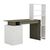 ΓΡΑΦΕΙΟ ΜΕ ΒΙΒΛΙΟΘΗΚΗ ROCHELL ΜΕΛΑΜΙΝΗ OLIVE GREY ΛΕΥΚΟ 146,3x55x128,8Υεκ.HM8886.11 - ΓΡΑΦΕΙΑ στο Milonadakis.gr