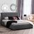 ΚΡΕΒΑΤΙ ODALYS 150X200 ΒΕΛΟΥΔΟ ΥΦΑΣΜΑ ΓΚΡΙ HM549.11 164x223x100 εκ. - ΚΡΕΒΑΤΙΑ στο Milonadakis.gr