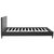 Κρεβάτι Nevil pakoworld 150x200 PU χρώμα μαύρο ματ - ΚΡΕΒΑΤΙΑ στο Milonadakis.gr
