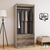 Ντουλάπα ρούχων δίφυλλη OLYMPUS pakoworld χρώμα castillo-toro 81x57x183εκ - ΝΤΟΥΛΑΠΕΣ στο Milonadakis.gr