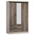 Ντουλάπα ρούχων τρίφυλλη OLYMPUS pakoworld χρώμα castillo-toro 120x57x183εκ - ΝΤΟΥΛΑΠΕΣ στο Milonadakis.gr